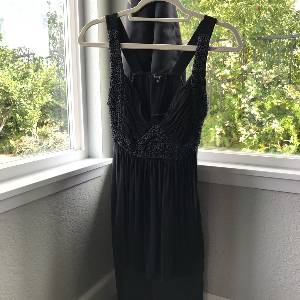 Cute Black Top with Embroidery